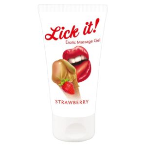 Gel “Erotic Massage Gel Strawberry“ mit Erdbeer-Aroma