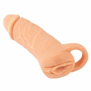 Penissleeve „2in1 Extension + Masturbator“ mit Hodenring